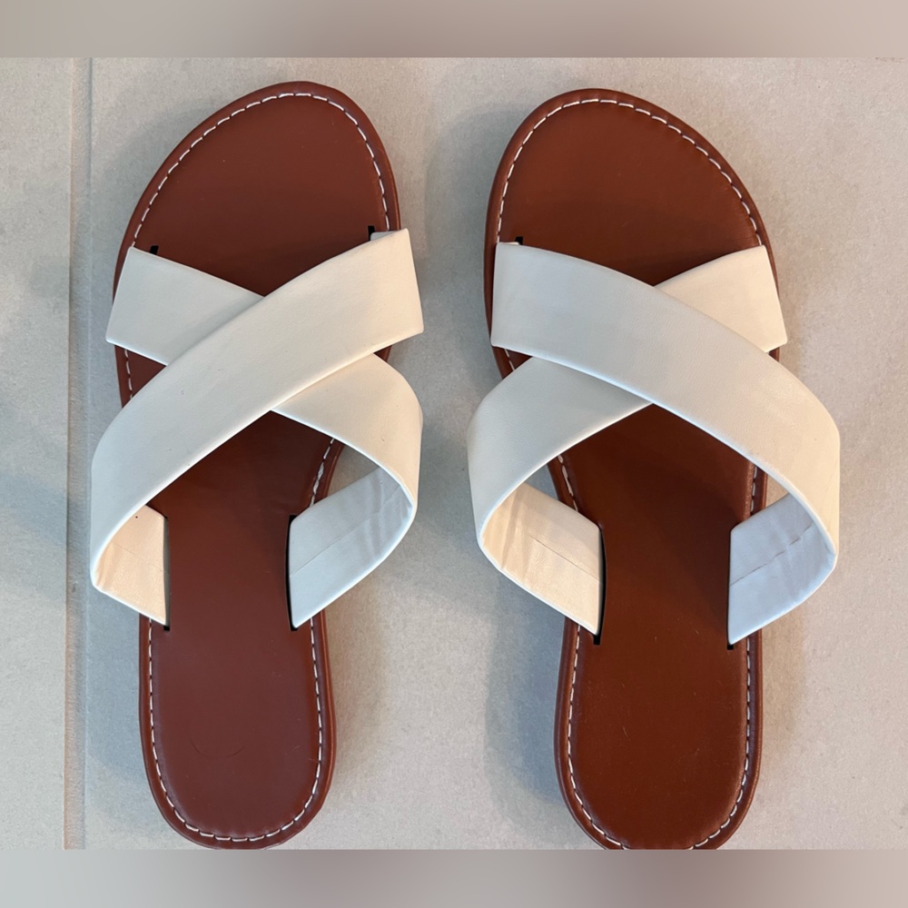 White womens sandals